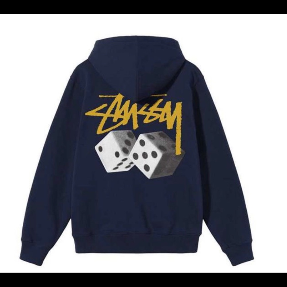Stussy Roll the Dice Hoodie “navy” Large